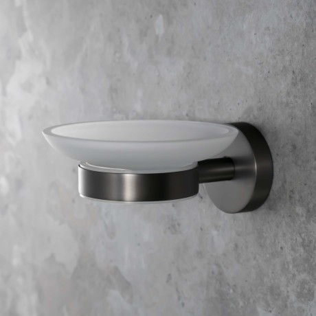 Przejdź do produktu X-ROUND GUN METAL mydelniczka, szkło mleczne, gun metal