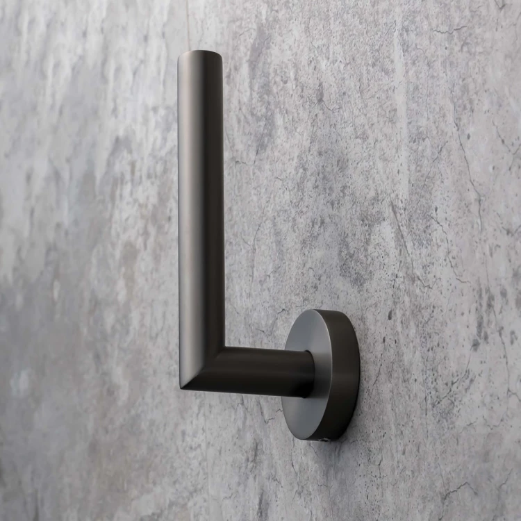 X-ROUND GUN METAL wieszak na papier toaletowy, gun metal
