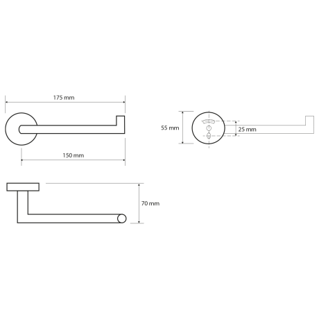 Przejdź do produktu X-ROUND GUN METAL wieszak na papier toaletowy, gun metal