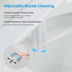 EASY CLEANING bidet pod deskę WC, zasilanie zimną i ciepłą wodą, polypropylen