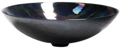 DECORA NERO MURANO umywalka szklana nablatowa, średnica 41cm, czarny