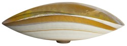 DECORA NERO MURANO umywalka szklana nablatowa, 51x45cm, owalne, ivory/topaz