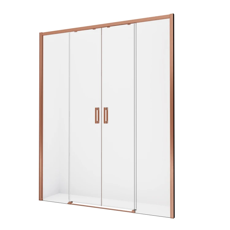 Przesuwane drzwi prysznicowe o rozmiarach od 130x200 cm do 200x200 cm.