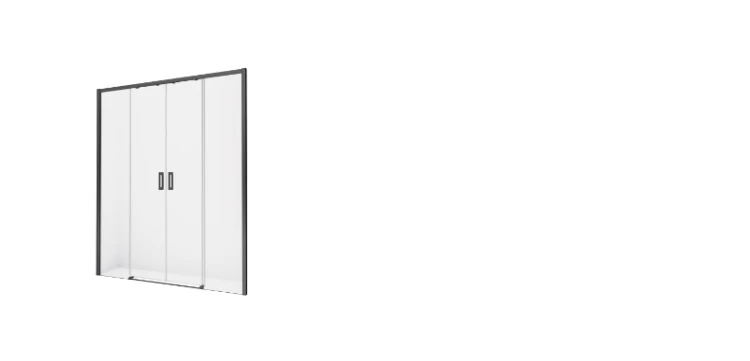 Przesuwane drzwi prysznicowe o wymiarach od 130x200cm do 200x200cm.