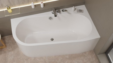 Przejdź do produktu ASTRA WR MONOLITH wanna asymetryczna 160x85x60cm, biała