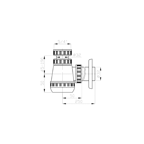 Przejdź do produktu Syfon umywalkowy 5/4", DN32, biały