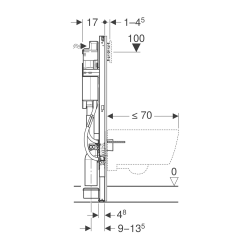 GEBERIT DUOFIX spłuczka podtynkowa Sigma 12cm,