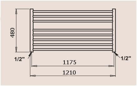 Przejdź do produktu Grzejnik łazienkowy biały 121x48 cm PMH Sorano SNXLW