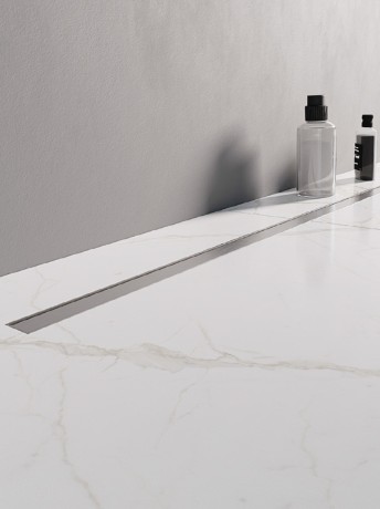 Przejdź do produktu System odwodnienia liniowego o dużej przepustowości, dostępny w szerokościach od 60 cm do 100 cm.