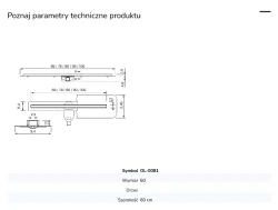 System odwodnienia liniowego o dużej zdolności przepływu. Szerokość wynosi od 60 cm do 100 cm.