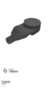 Syfon o średnicy ᴓ90mm i niskiej wysokości wynoszącej tylko 44mm.