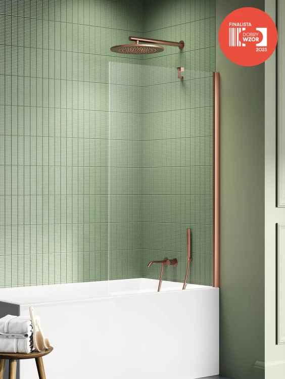 Uniwersalny parawan, montowany po jednej z wybranych stron. Dostępne wymiary: od 50x140 cm do 100x140 cm.