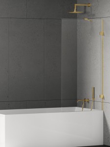 Uniwersalny parawan z możliwością montażu po obu stronach, dostępny w rozmiarach od 50x150 cm do 100x150 cm.