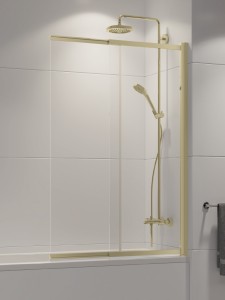 Łamany parawan o wymiarach 85x150cm lub 100x150cm, możliwy do montażu po lewej lub prawej stronie.