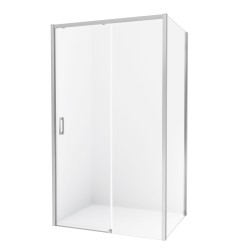 Kabiny prysznicowe w kształcie kwadratu lub prostokąta, w wersji lewo- lub prawostronnej, z drzwiami przesuwnymi, dostępne w rozmiarach od 100x70x200