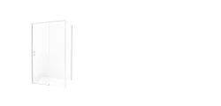 Prysznice w kształcie kwadratu lub prostokąta z opcją lewo- bądź prawostronnego otwierania, dostępne jako modele przesuwne, w rozmiarach od 100x70x200