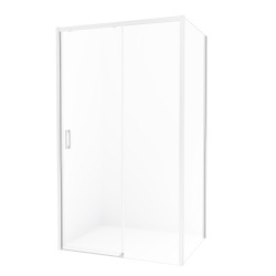 Prysznice w kształcie kwadratu lub prostokąta z opcją lewo- bądź prawostronnego otwierania, dostępne jako modele przesuwne, w rozmiarach od 100x70x200