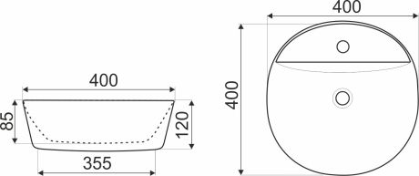 Przejdź do produktu Umywalka nablatowa okrągła 40 cm Kerra KR 850