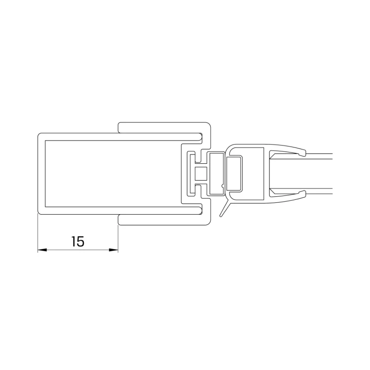 Profil pozwala na zwiększenie całkowitej szerokości drzwi wnękowych o 1,5 cm w porównaniu do standardowego produktu.