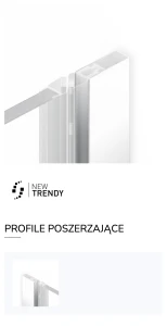 Profil pozwala uzyskać drzwi wnękowe o całkowitej szerokości większej o 1 cm niż standardowy produkt.