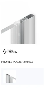 Profil pozwala zwiększyć całkowitą szerokość drzwi wnękowych o 1 cm w porównaniu do standardowego produktu.