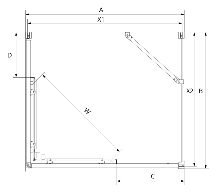 Dostępne są kabiny prysznicowe w kształcie kwadratu i prostokąta, które można montować po dowolnej stronie. Ich wymiary to od 80x80x200 cm do 90x100x2