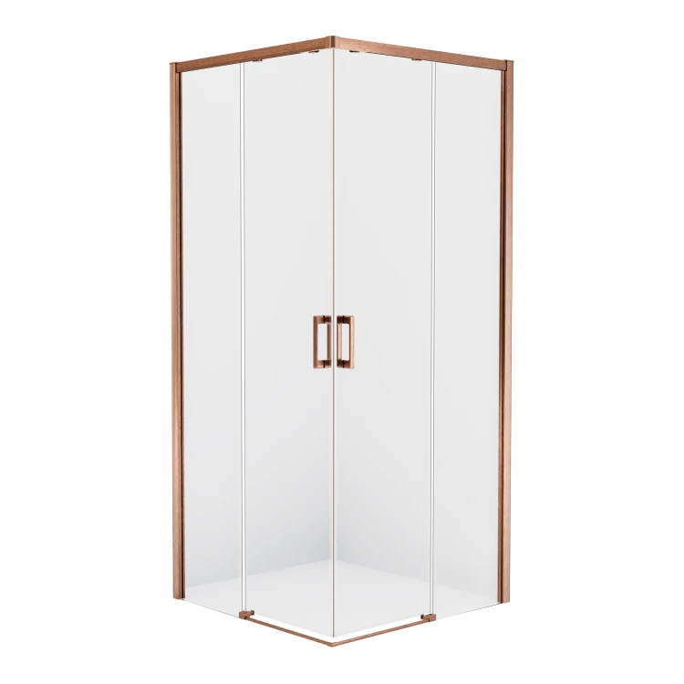 Kwadratowe i prostokątne kabiny prysznicowe z drzwiami przesuwnymi. Dostępne w rozmiarach od 70x70x200 cm do 120x90x200 cm.