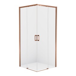 Kwadratowe i prostokątne kabiny prysznicowe z drzwiami przesuwnymi. Dostępne w rozmiarach od 70x70x200 cm do 120x90x200 cm.