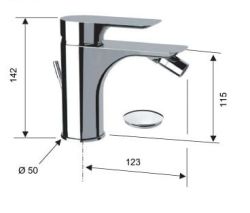 Bateria bidetowa z korkiem Remer Infinity I20CR