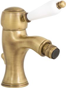Bateria bidetowa 16 cm Retro z korkiem automatycznym Emmevi Laguna 40064BR bronzo