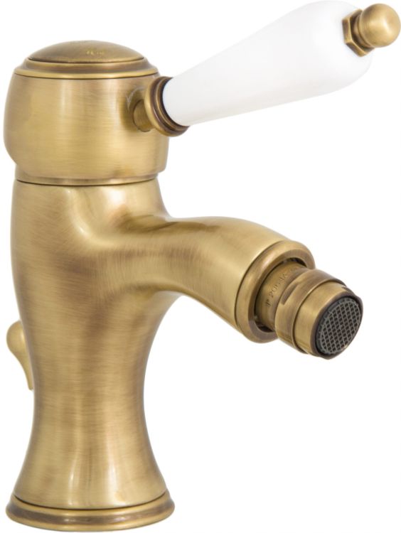 Bateria bidetowa 16 cm Retro z korkiem automatycznym Emmevi Laguna 40064BR bronzo