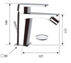 Bateria bidetowa z korkiem Remer Dream D20CR