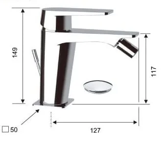 Bateria bidetowa z korkiem Remer Dream D20CR