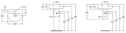 Umywalka naszafkowa Arc 545x36 cm Ideal Standard Connect E796801 rysunek techniczny
