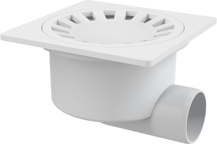 Kratka ściekowa plastikowa 150x150/50 mm odpływ boczny Alcaplast APV15