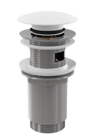 Przejdź do produktu Spust umywalki klik-klak 5/4" metalowy z przelewem Alcaplast A392B, duży korek 