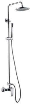 Przejdź do produktu Zestaw prysznicowy z okrągłą deszczownicą 20 cm, baterią i słuchawką prysznicową kompletny Sapho Trevia TN139 chrom