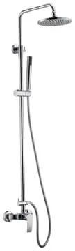 Zestaw prysznicowy z okrągłą deszczownicą 20 cm, baterią i słuchawką prysznicową kompletny Sapho Trevia TN139 chrom