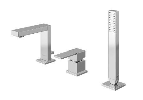 Przejdź do produktu Bateria wannowa 3-otworowa Kohlman chrom Excelent QB241H