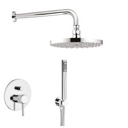 Zestaw prysznicowy podtynkowy z deszczownicą 20cm Giulini Futuro 65ZES20 chrom 