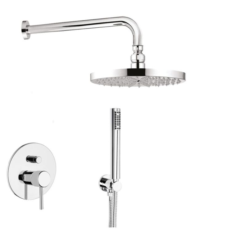 Zestaw prysznicowy podtynkowy z deszczownicą 20cm Giulini Futuro 65ZES20 chrom 
