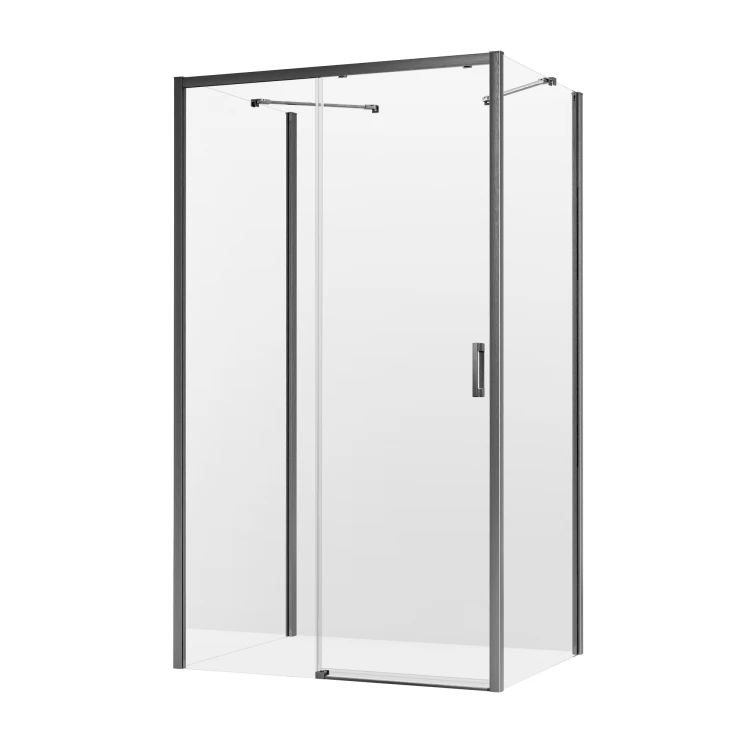 Kwadratowe i prostokątne kabiny prysznicowe z drzwiami przesuwnymi, dostępne w wersjach lewo- i prawostronnych. Wymiary od 100x70x200 cm do 160x100x20