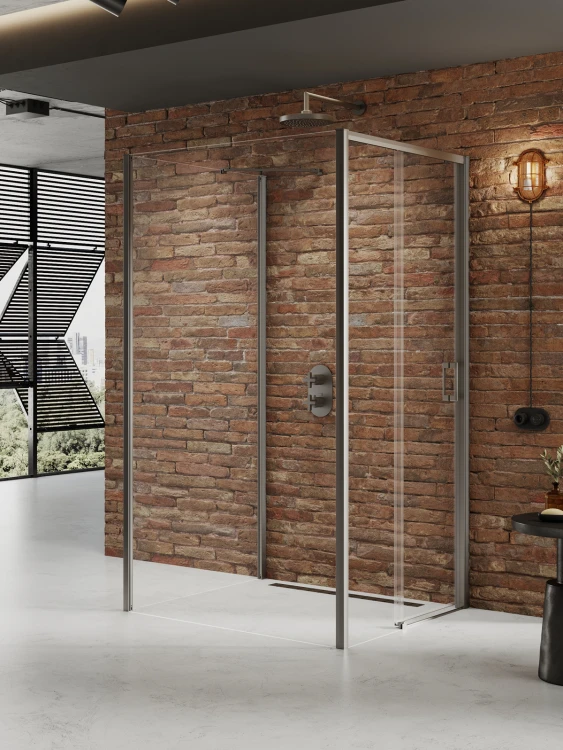 Przesuwne kabiny prysznicowe dostępne w kształtach kwadratowych i prostokątnych, z opcją montażu lewo- lub prawostronnego. Rozmiary wahają się od 100x
