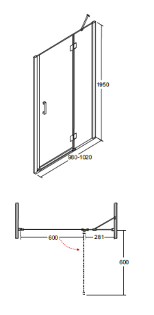 Przejdź do produktu Drzwi prysznicowe 100x195 cm Besco Viva 195 DVL-100-195C