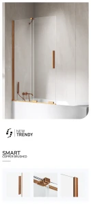 Ruchomy parawan uniwersalny, łatwy do zamontowania po obu stronach. Rozmiary od 80x150 cm do 160x150 cm.