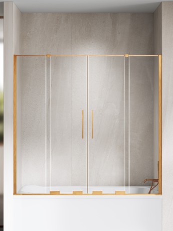 Przejdź do produktu Przesuwny, wszechstronny parawan, który można zamontować po każdej stronie. Dostępne wymiary: od 130x150 cm do 180x150 cm.