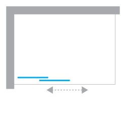 Uniwersalny parawan przesuwny, montowany z dowolnej strony. Rozmiary od 80x150cm do 160x150cm.