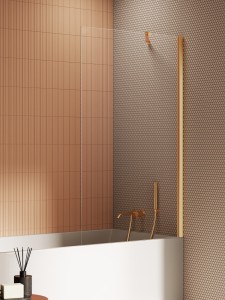 Uniwersalny parawan, możliwy do zamontowania po każdej stronie. Dostępne wymiary: od 50x140cm do 100x140cm.