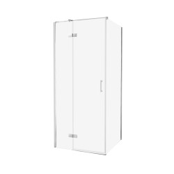 Kwadratowe i prostokątne kabiny, z opcją lewej lub prawej strony, z drzwiami otwieranymi na zewnątrz, o wymiarach od 80x70x200cm do 120x120x200cm.