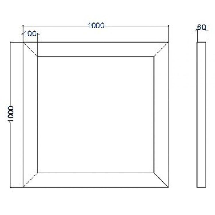 Kerasan lustro wiszące 100x100 cm złoty Retro 736403